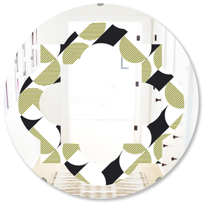 Miroir mural éclectique Quatrefoil, H 31,5 po x l po