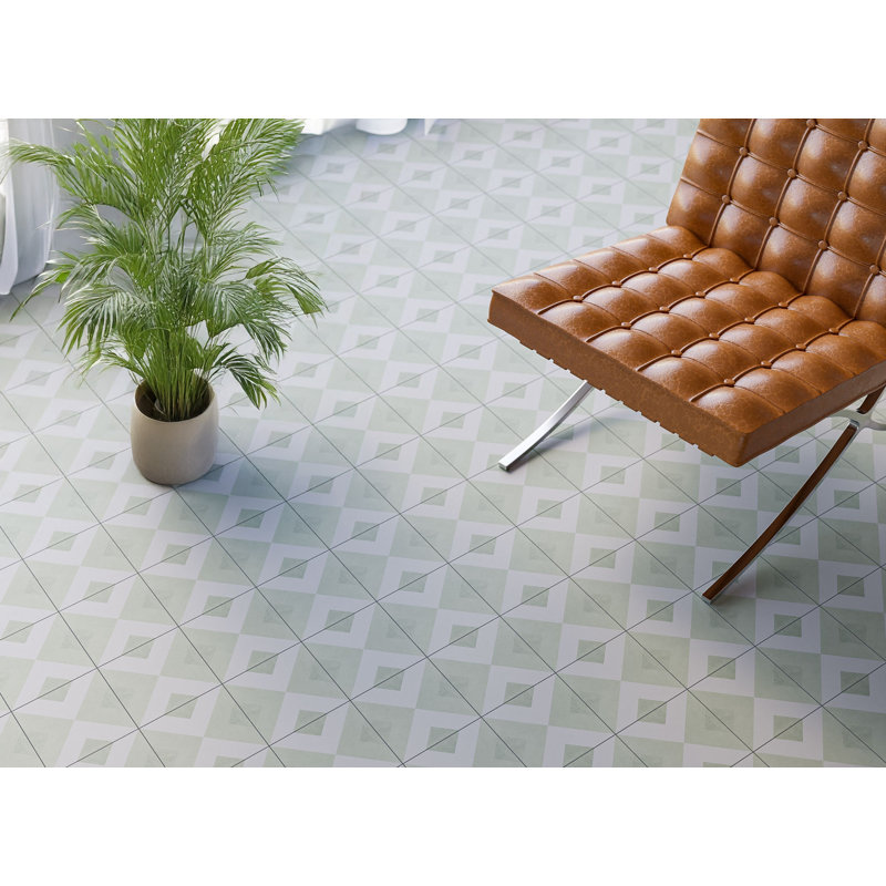 Occitan 6 po Carreau de porcelaine espagnol / marocain mat, Vert