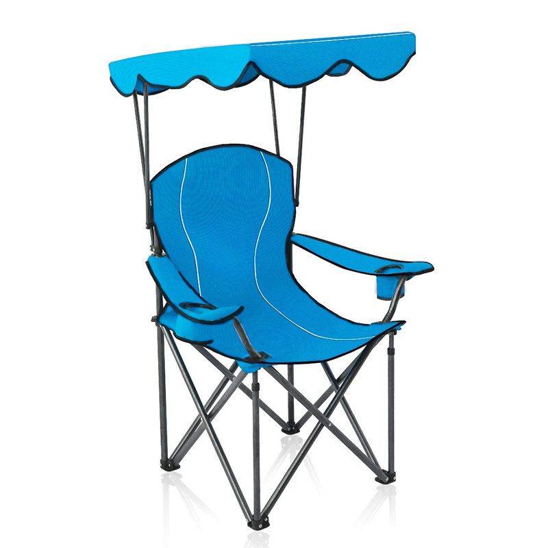 Fauteuil inclinable de camping Katelyn Cyan, Bleu cyan