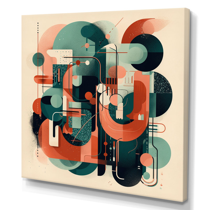Colours of Progress I - Modern Midcentury, impressions sur toile, H 36 po x l 36 po x P 1,5 po, Toile tendue