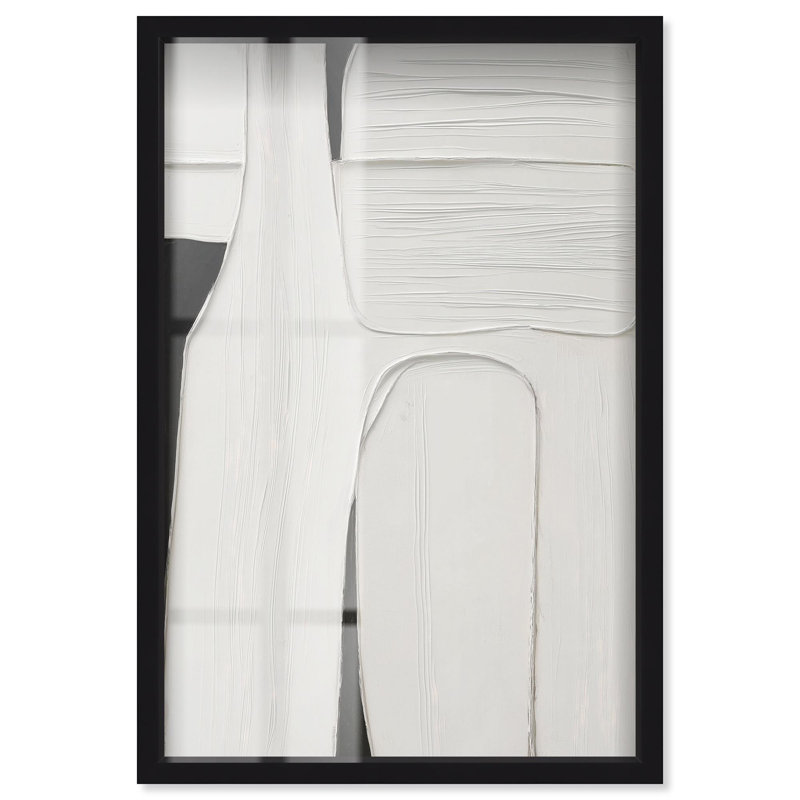 Monolithe I, décor moderne, boîte-cadre par Art Remedy, H 46 po x l 31 po, Noir