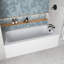 Baignoire en alcôve en acrylique blanc brillant avec drain extérieur 66 po x 32 po Streamline-101700449