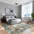 Washable Rug 8x10 Modern Abstract Living Room Rug Non Slip TPR Backing Non Shedding Floor Covering Foldable Carpet Contemporary Mat for Bedroom Colorful-1357862325-1357862314