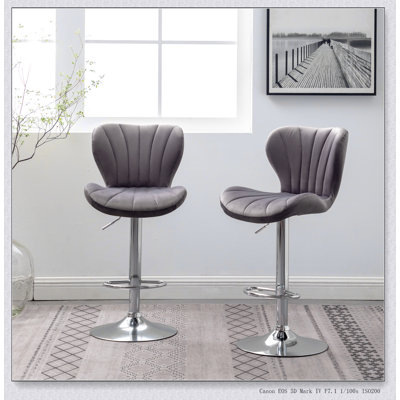 Ensemble de 2 tabourets pivotants réglables Ellston