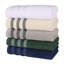 Ensemble de serviettes de bain 12 pièces à bordure géométrique en coton doux et très absorbant Orletta-1113492601