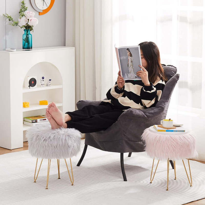 Tabouret d'appoint Niral Steel, Rose