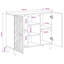 90cm Solid Wood Sideboard