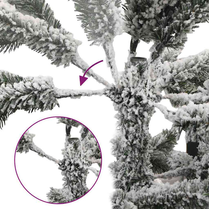 Arbre de Noël artificiel vidaXL avec 150 lumières DEL blanches 59,06 po, 4.9"