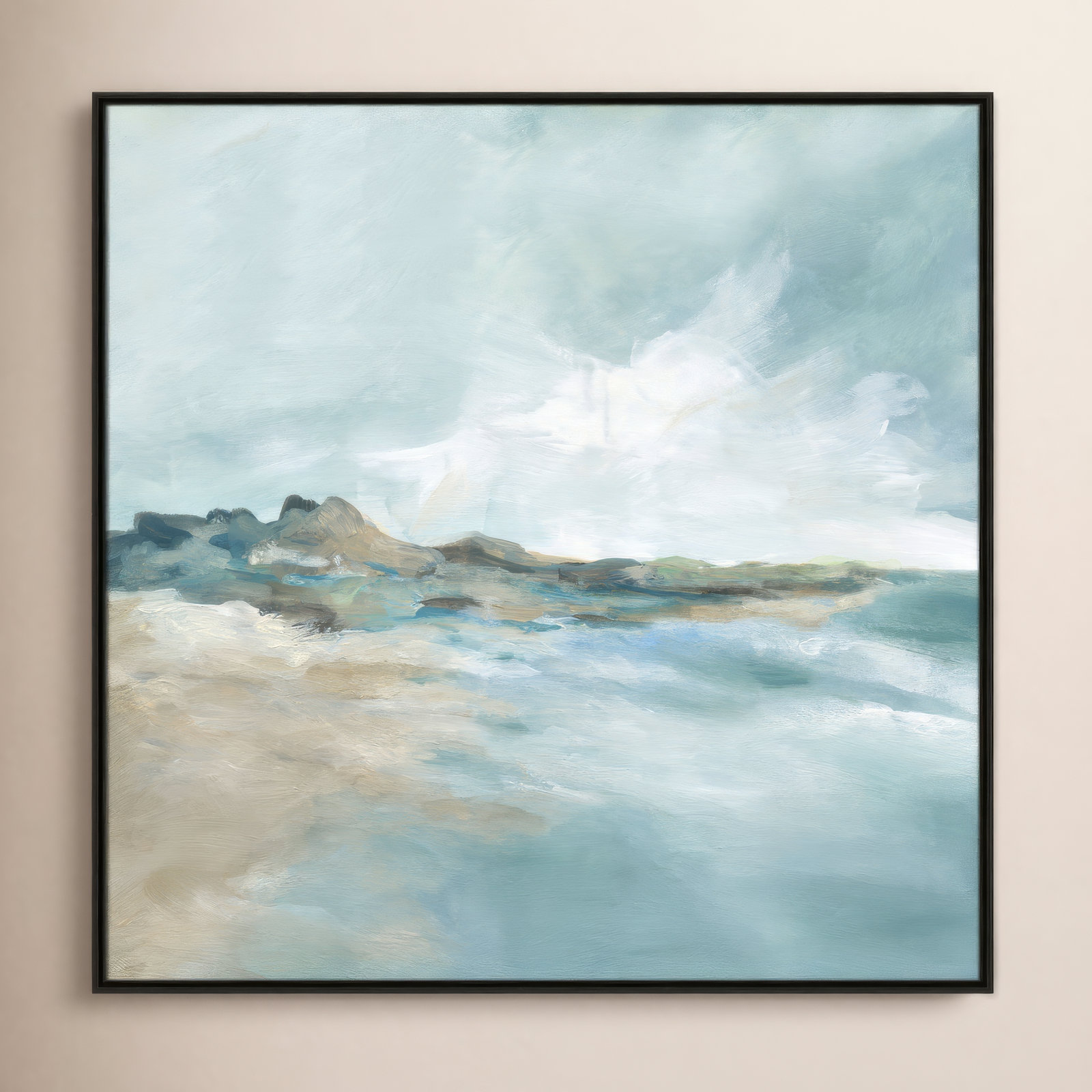 Coralie "Sandpoint" Print by Carol Robinson, 41.5" H x 41.5" W, Espresso