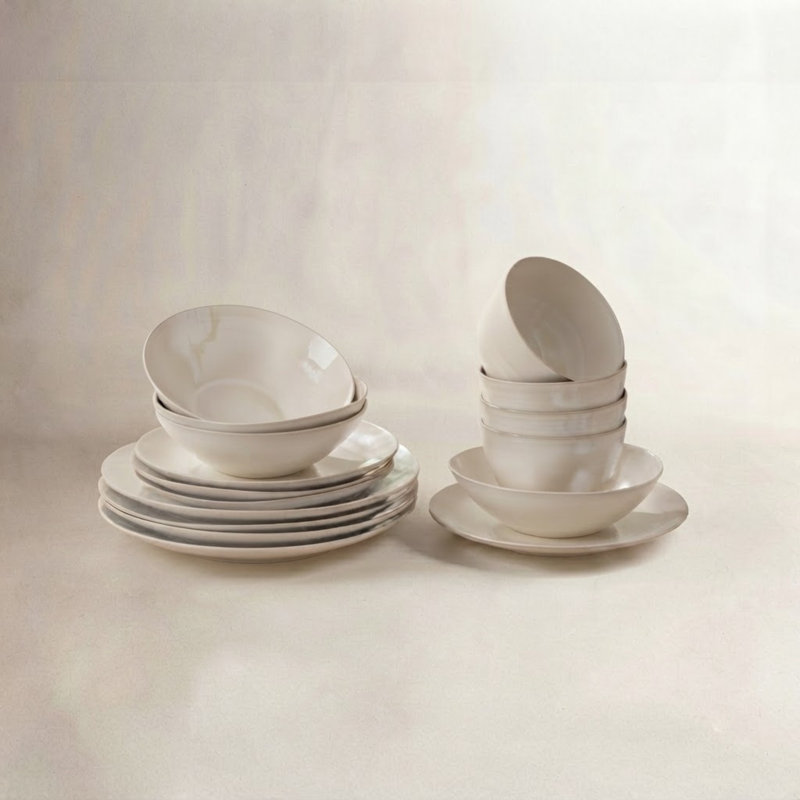 Service de table en grès 16 pièces Nuyer Reactive Glaze (assortiment de bols à céréales)
