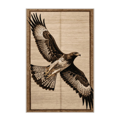 Washable Zone tailed Hawk Birds Area Rug