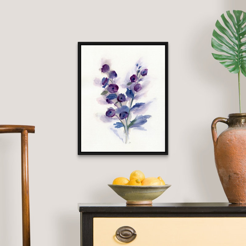 «Pretty in Purple I», reproduction d'art sur toile, H 21,7 po x l 17,7 po x P 1,75 po, Cadre flottant noir