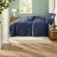 Luxurious Navy Velvet Bedding Set, Hypoallergenic Comforter With Modern Style