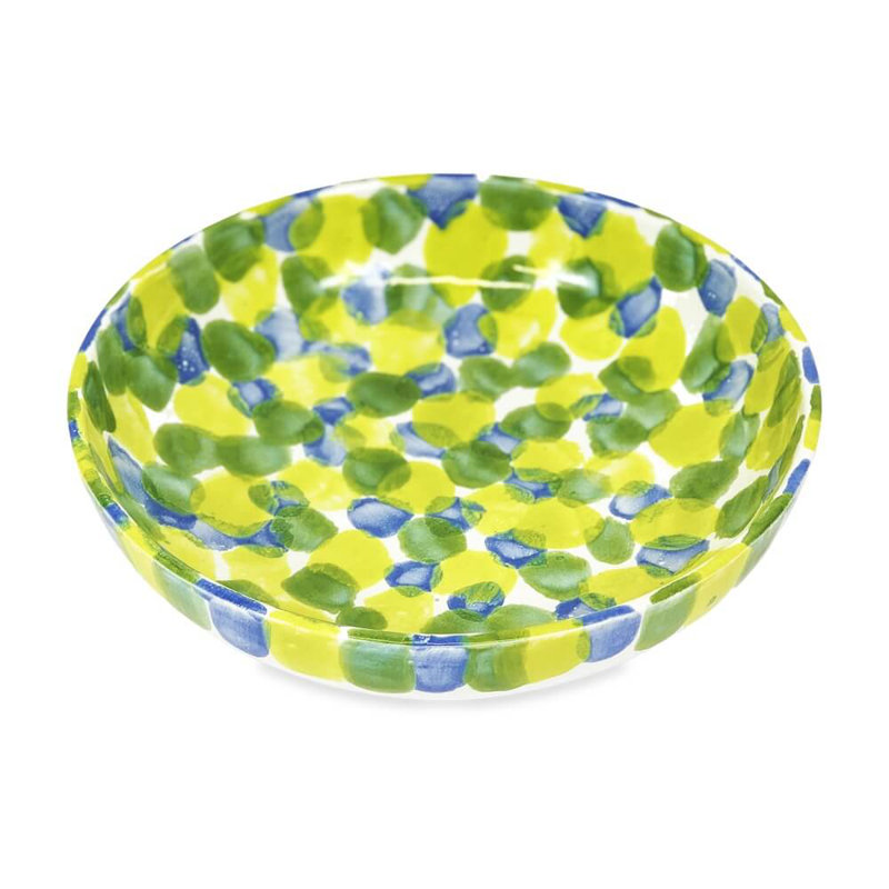 Verano Spanish Ceramics Ceramic Salad Bowl, Green