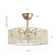 19.7" Hand-Woven Rattan Ceiling Fan with Remote and Light