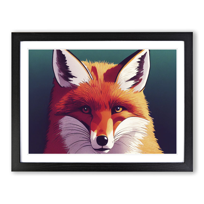 A Lush Fox - Framed Print, Black, 25cm H x 34cm W x 2cm D
