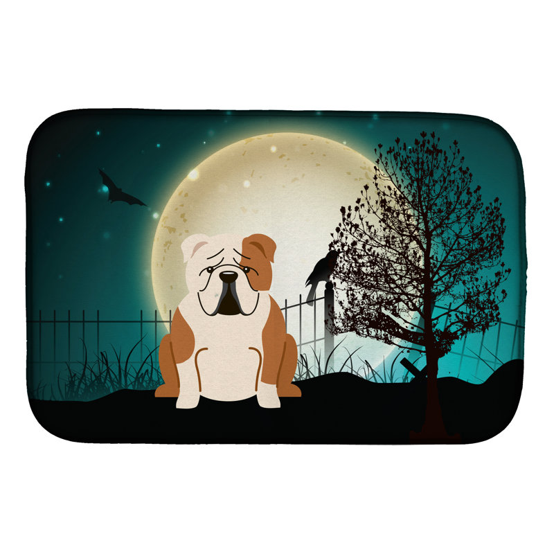 Tapis de séchage bouledogue sandpipercove halloween, Orange / blanc