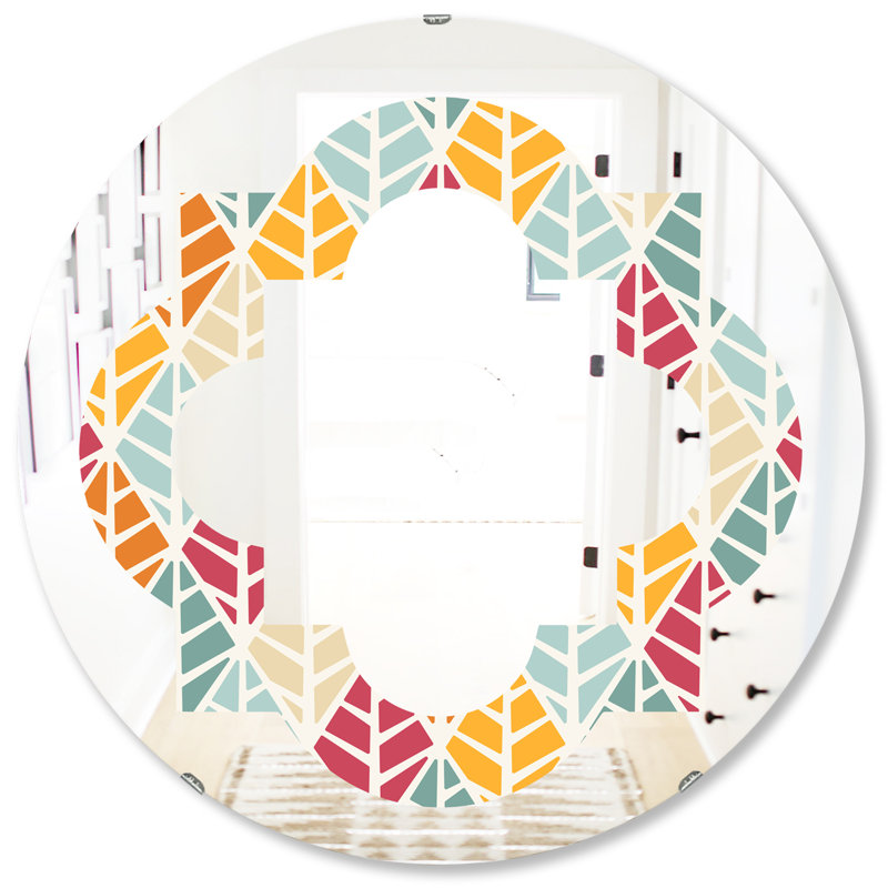 Miroir mural quadrilobe éclectique Quatrefoil, H 31,5 po x l po