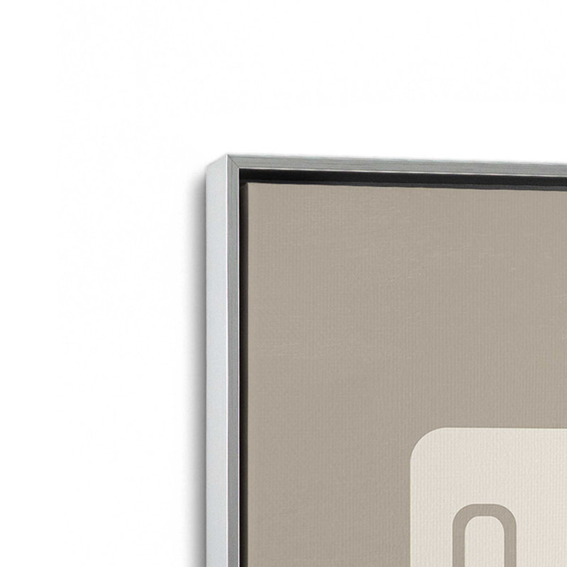 «Beige King Card», reproduction sur toile dans un cadre, Chrome poli, H 18,75 po x l 12,75 po