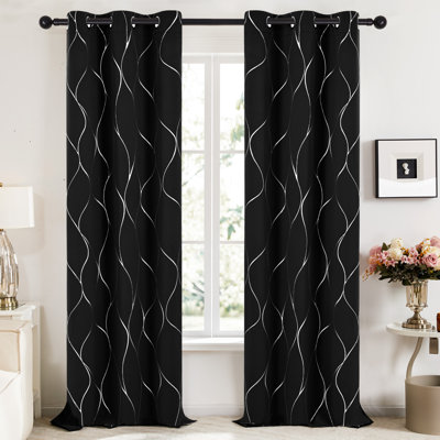Kellda Thermal Room Darkening Polyester Curtain Panels