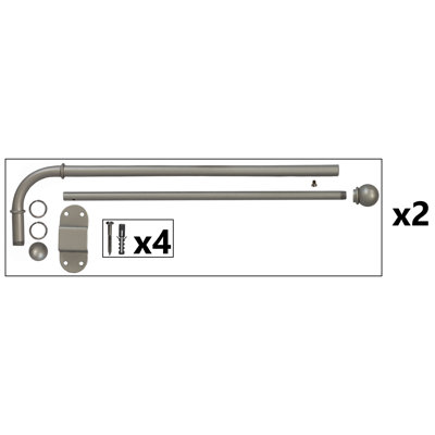 Pennie Adjustable Single Curtain Rod