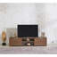 Meuble télé 2 portes 2 tablettes Mid-Century Modern