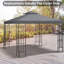 Auvent de remplacement pour abri de jardin gris foncé 9,8 pi x 9,8 pi, 2, protégé, extérieur 2 auvent, gris, protégé à l'extérieur