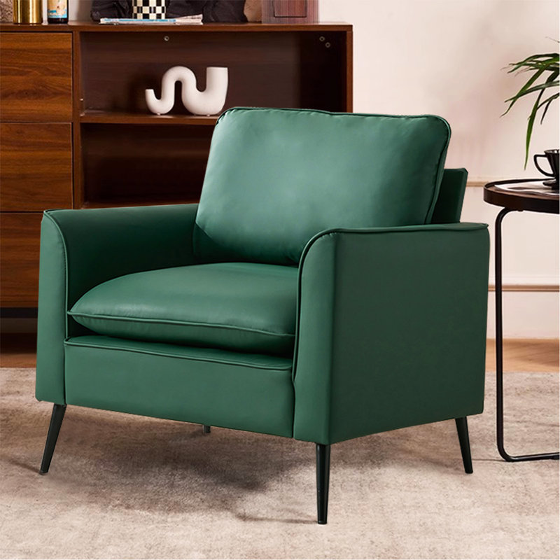 Canapé rembourré Cat, Green Faux Leather