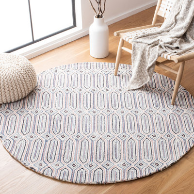 Decker Hand Tufted Wool And Cotton With Latex Geometric Rug