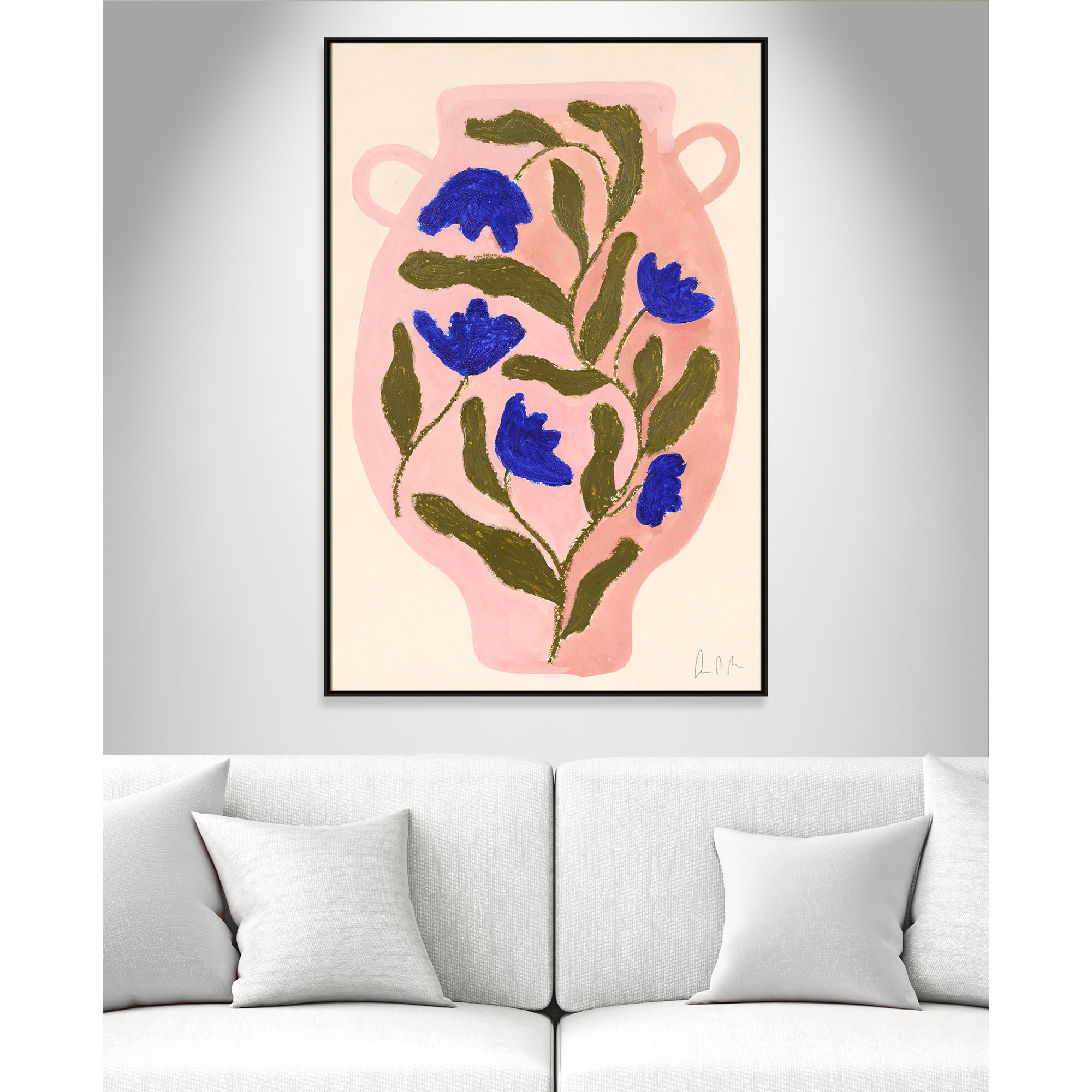 Vase No. 01 Print by Camilla Bergqvist, 61.5" H x 41.5" W, Espresso
