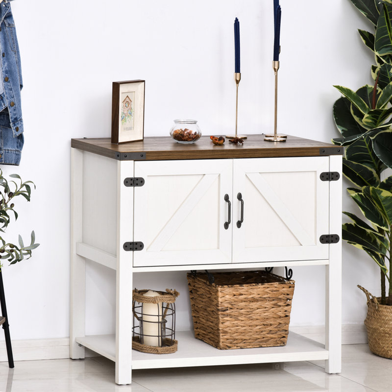 Potters Accent Cabinet, Brown/White