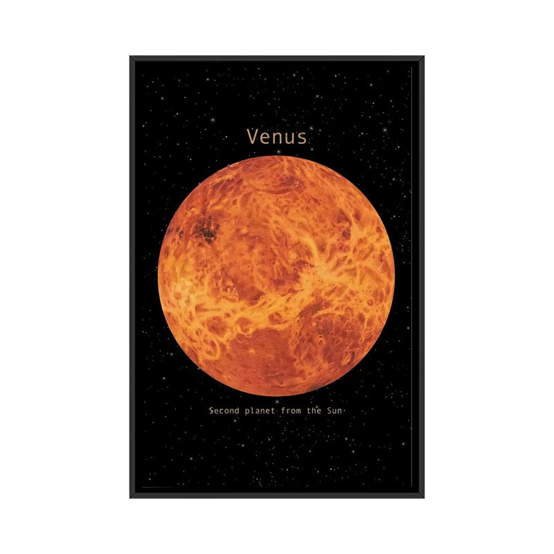 « vénus », impression sur toile, H 26 po x l 18 po x P 1,5 po, Toile avec cadre noir, Pas de tapis