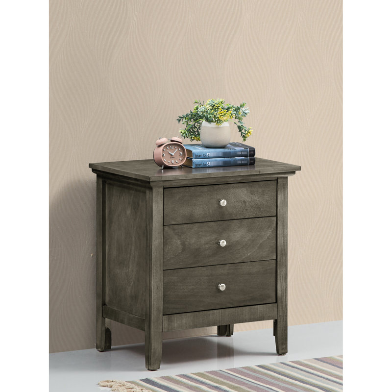 Table de chevet moderne avec 3 tiroirs - Solution de rangement polyvalente, design décontracté pour les espaces de vie, tiroir avec espaces de 26 po de hauteur x 24 po de largeur et 18 po de profondeur