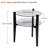 Magnum Mixed Material Modern Two-Tier Side Table in Black-273081497