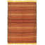 Tapis rouge foncé en laine noué à la main de conception unique 3 pi 5 po x 5 pi 3 po New Age