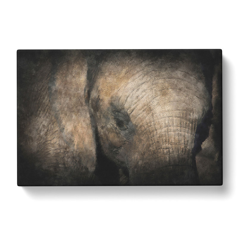 Gentle Elephant - Wrapped Canvas Painting, 60cm H x 91cm W x 3cm D
