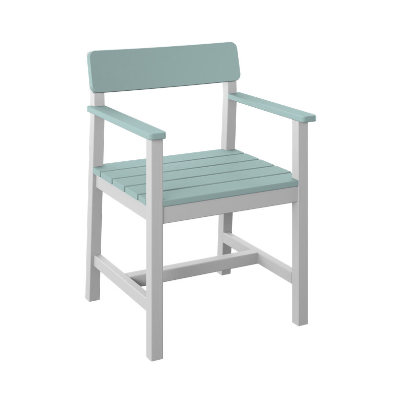  Chaise club. Sauge et blanc, Blanc / Sauge