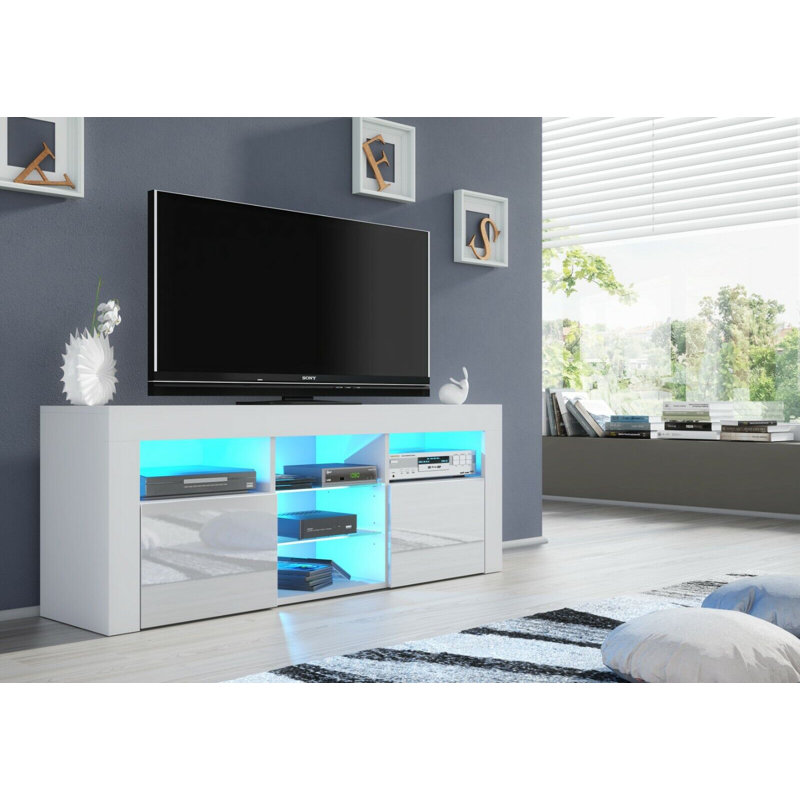 Annagrove Unfinished TV Stand for TVs up to 65", White
