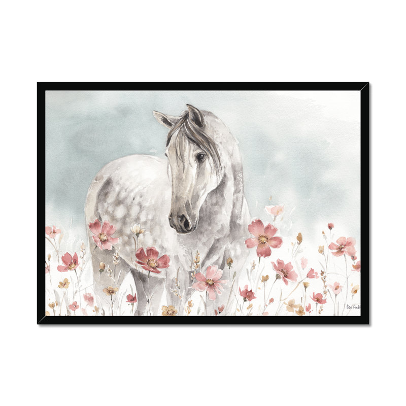 Wild Horses I by Lisa Audit - Painting, Black Framed Paper Print, 65cm H x 95cm W x 2.3cm D