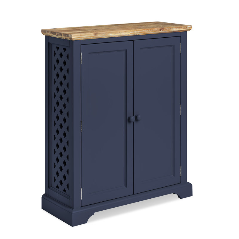 20 Pair Shoe Storage, Navy Blue/Brown