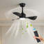 Ventilateur de plafond moderne ultra-silencieux 28 po avec éclairage à DEL 3 couleurs, moteur à courant continu écoénergétique et télécommande, 3 pales en ABS-514920425