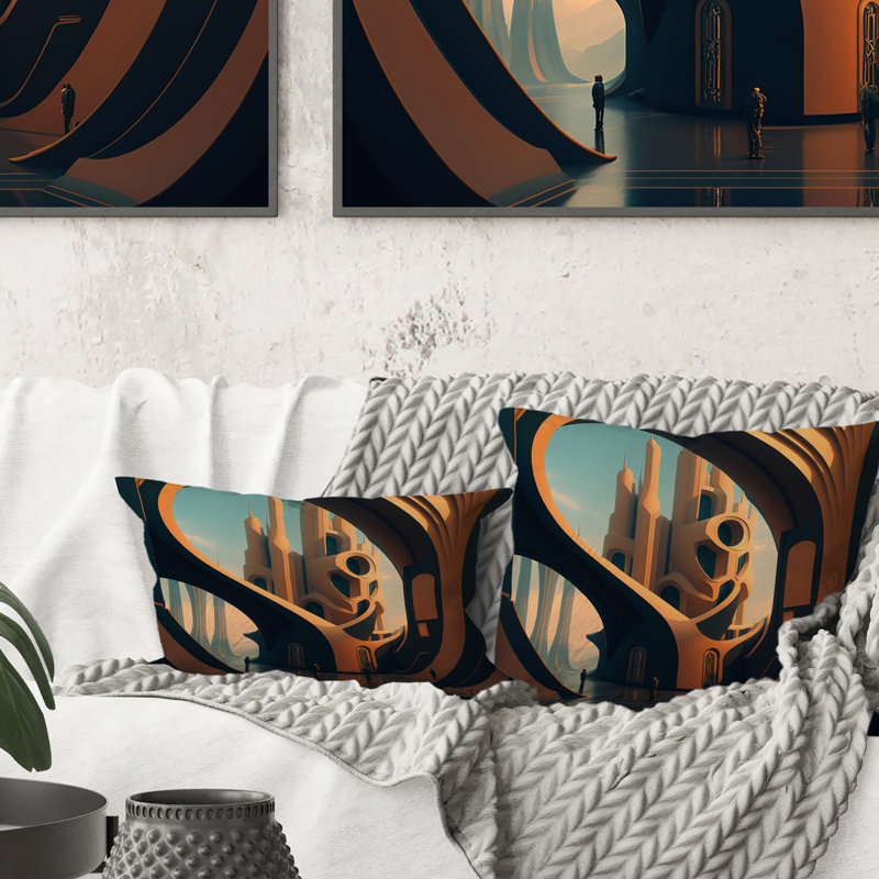 Coussin Futuristic Architectural Building V - Monuments