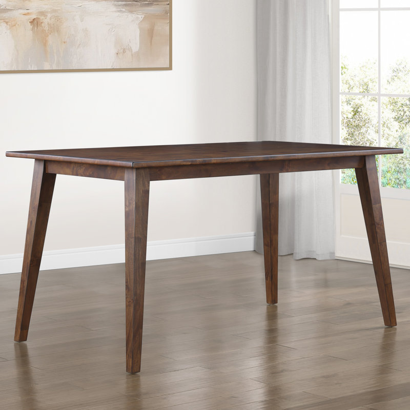 Table de salle à manger en bois massif 72 "Tariel, H 36 po x L 72 po x P 40 po