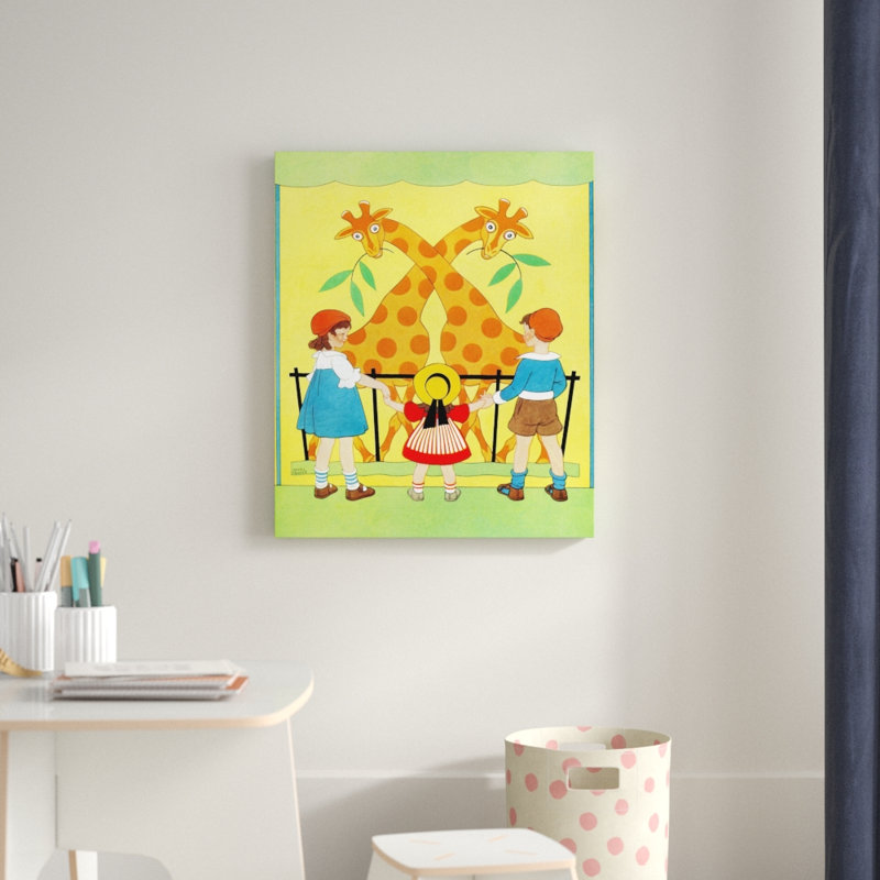 «Giraffes», reproduction sur toile tendue, H 29 po x l 24 po