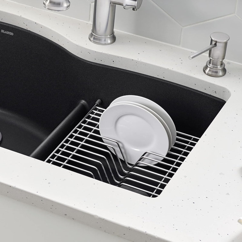 Stainless Steel Dish Rack For  60/40 Double Bowl And Super Single Kitchen Sinks