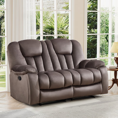 Quiteris 63.8" W Microfiber Manual Reclining Loveseat