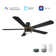 52" Armeta 5 - Blade LED Smart Flush Mount Ceiling Fan with Remote Control and Light Kit Included.