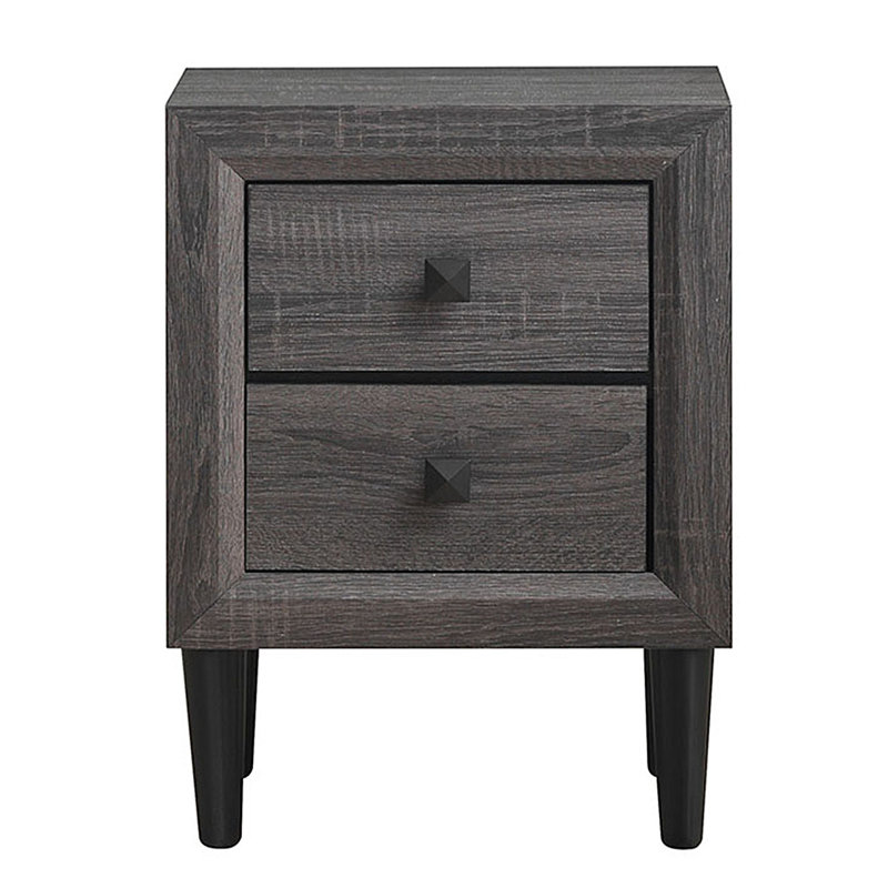 Ledet Solid Wood End Table, Grey