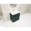Meuble-lavabo foncé 30 po - Lavabo en résine blanche et 2 portes d'armoire à fermeture douce-1829533215-1829533212