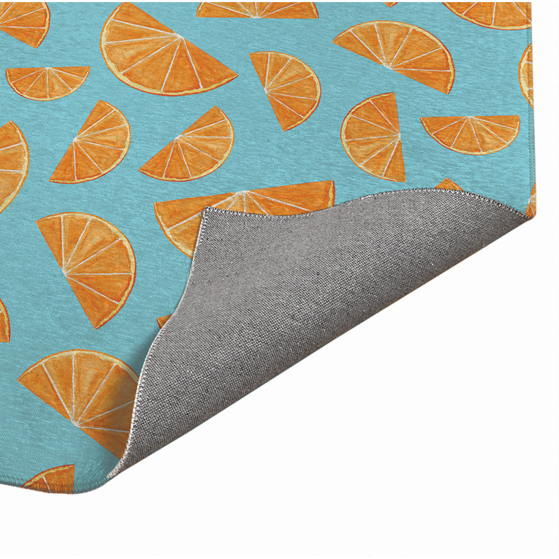 Tapis d'extérieur Summer Oranges, Rectangle 5' x 7'